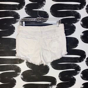 White Jean Shorts